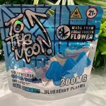 To the moon- Solventless Hash Rosin Infused Sour Gummies- Blueberry Plasma- 200mg