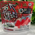 To the moon- Solventless Hash Rosin Infused Sour Gummies- Strawberry Spacejam- 200mg