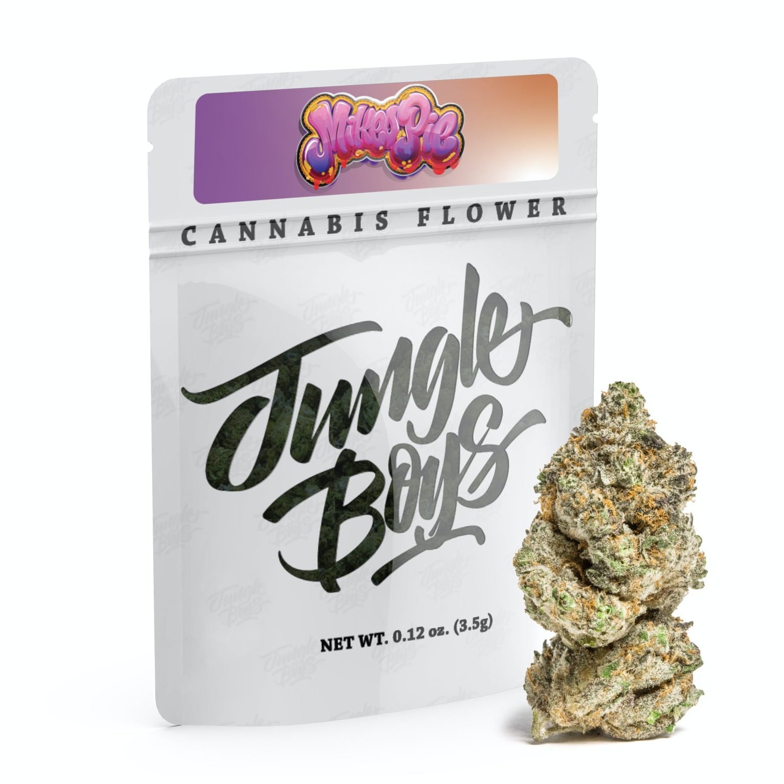 1644562118-jb_mikespie_15_pouchnugstrain_4335-1536x1536-1.jpg Jungle Boys | MIKES PIE- 3.5g Flower - Image 1
