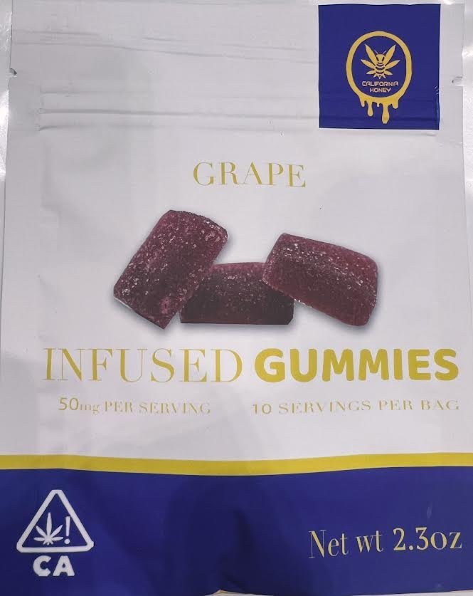 3-24.jpg California Honey- Infused Gummies- Grape - Image 1