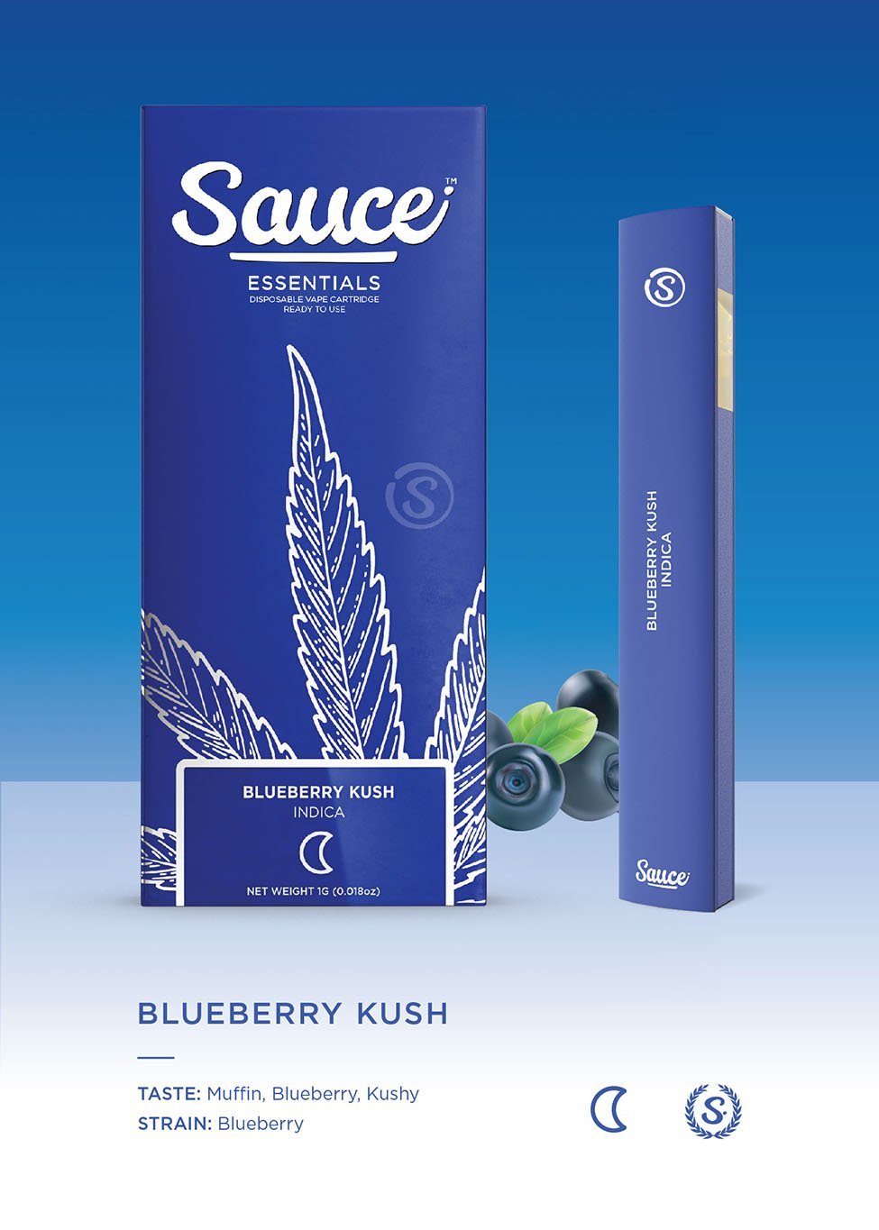 9-c.jpg SAUCE- DISPOSABLE 1G LIVE RESIN INFUSED- BLUEBERRY KUSH - Image 1