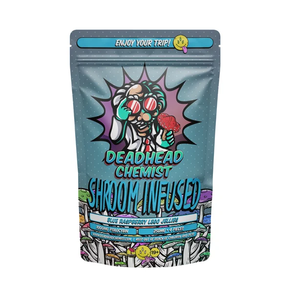 blue-raspberry-lego-jellies.webp Mushroom Jelly Deadhead Chemist – 1000MG – Blue Raspberry - Image 1